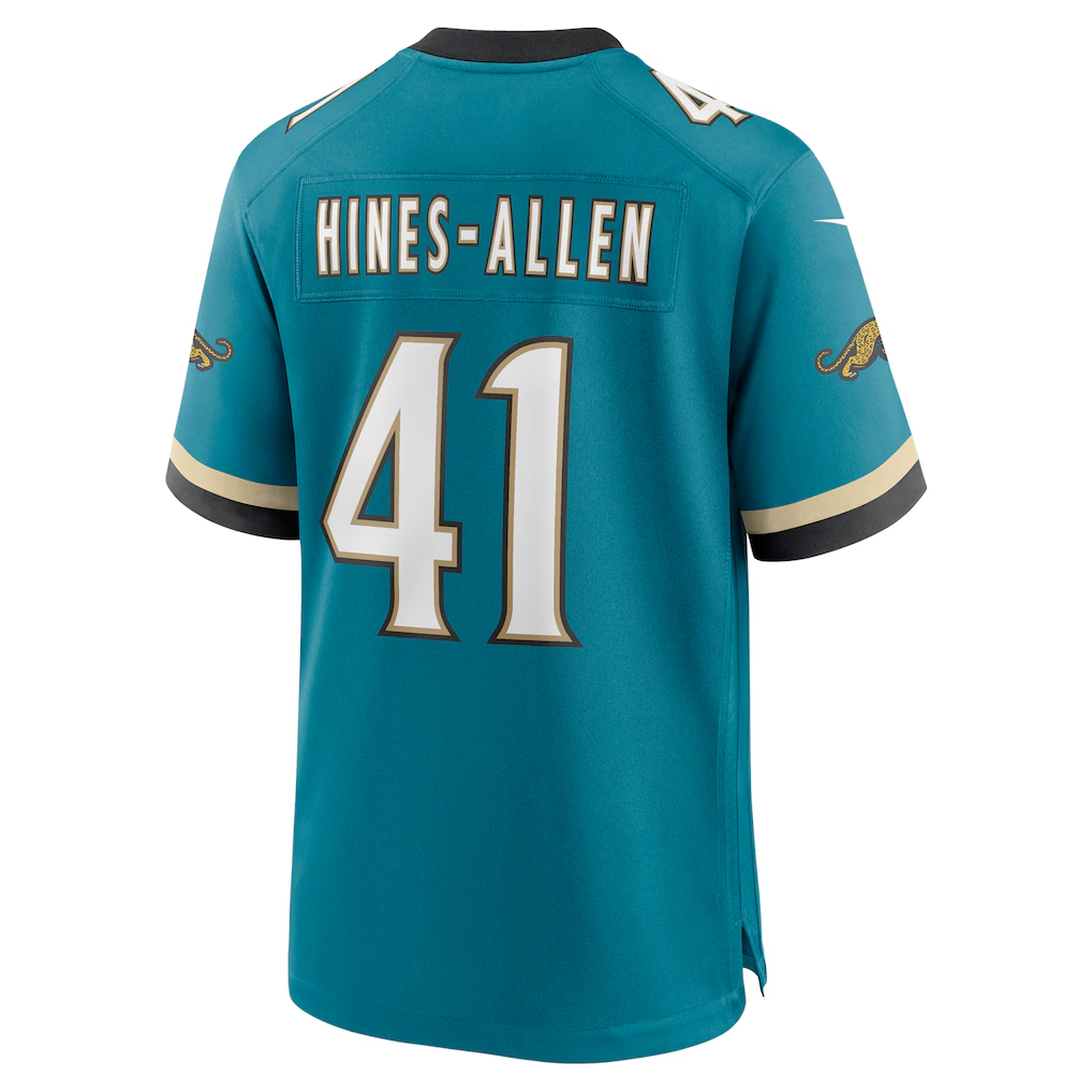 tocy J.Jaguars #41 Josh Hines-Allen Teal Prowler Throwback Player Game Stitched Jerseys