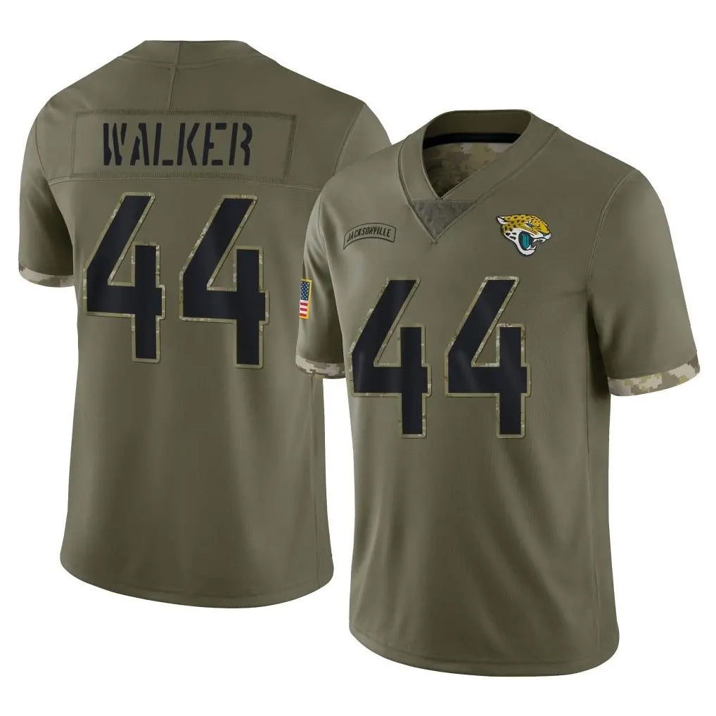 tocy J.Jaguars #44 Travon Walker Player Olive Salute To Service Limited Stitched Jerseys