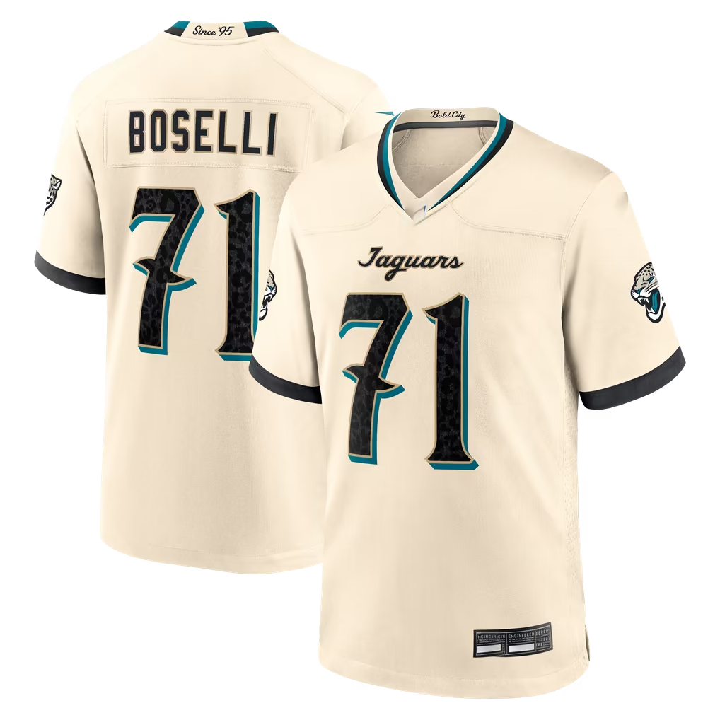 Tocy J.Jaguars #71 Tony Boselli Natural 2026 Rivalries Collection Game Stitched Jerseys