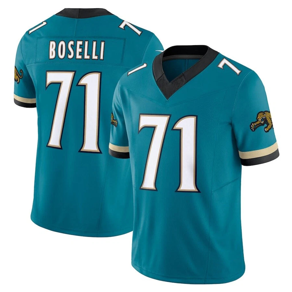 tocy J.Jaguars #71 Tony Boselli?Player Teal Prowler Throwback Vapor F.U.S.E. Limited Home Game Stitched Jerseys