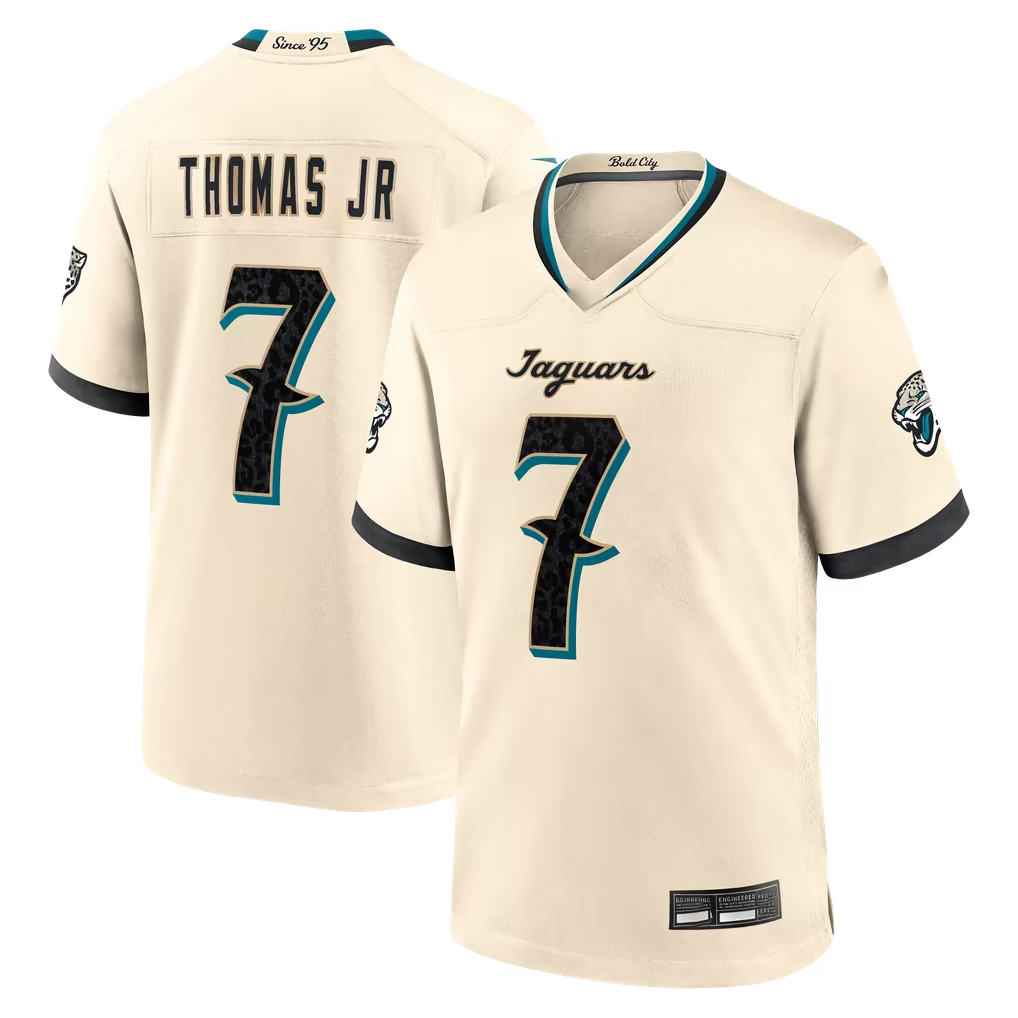 Tocy J.Jaguars #7 Brian Thomas Jr. Natural 2026 Rivalries Collection Game Stitched Jerseys