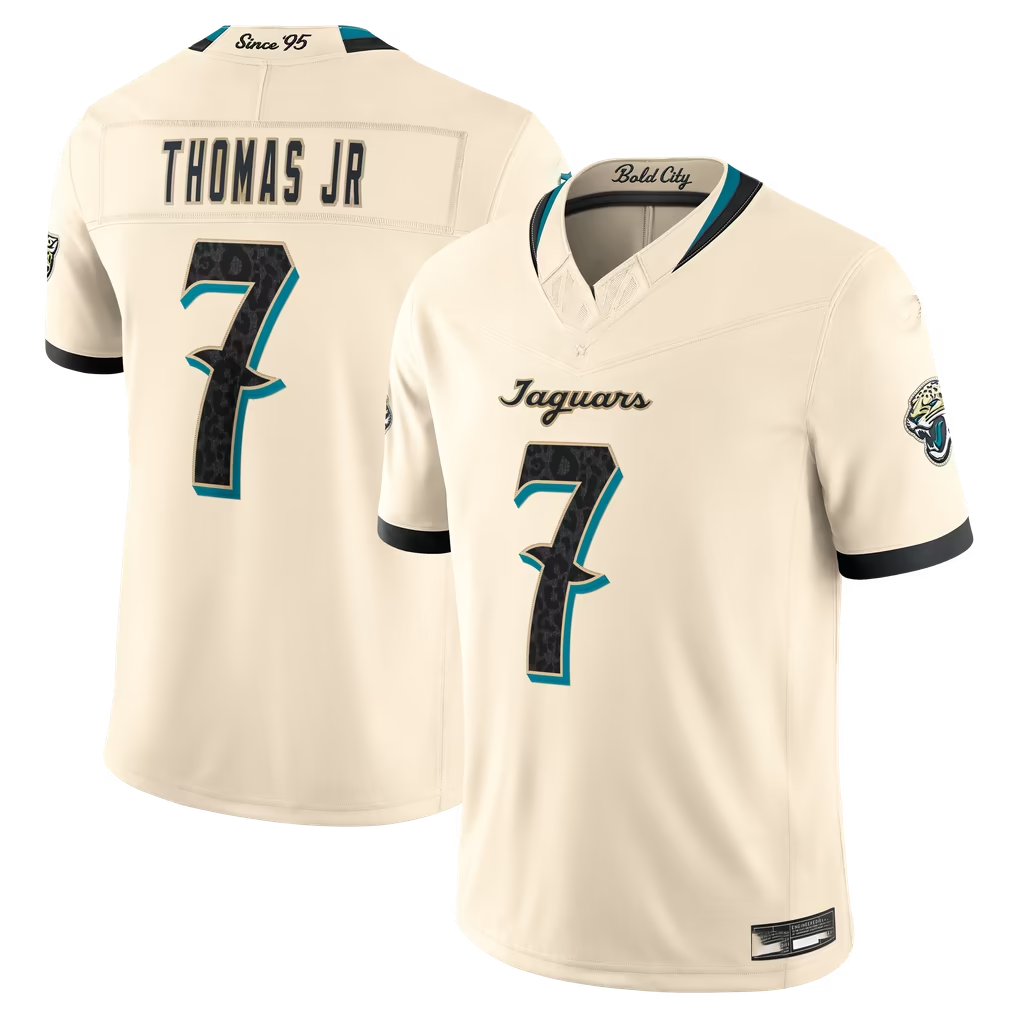 Tocy J.Jaguars #7 Brian Thomas Jr. Natural 2026 Rivalries Collection Limited Stitched Jerseys