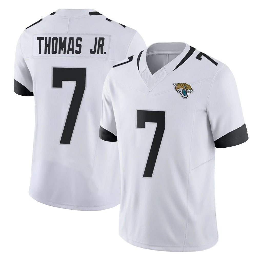 tocy J.Jaguars #7 Brian Thomas Jr. Player White Vapor F.U.S.E. Limited Home Game Stitched Jerseys