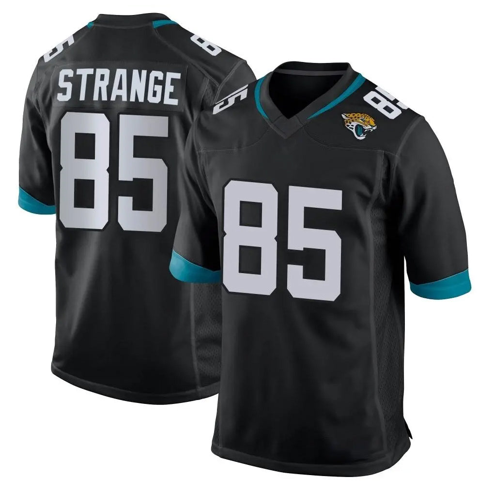 tocy J.Jaguars #85 Brenton Strange Player Black Home Game Stitched Jerseys
