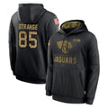 tocy J.Jaguars #85 Brenton Strange Player Black Salute to Service Hoodies Limited Game Stitched Jerseys