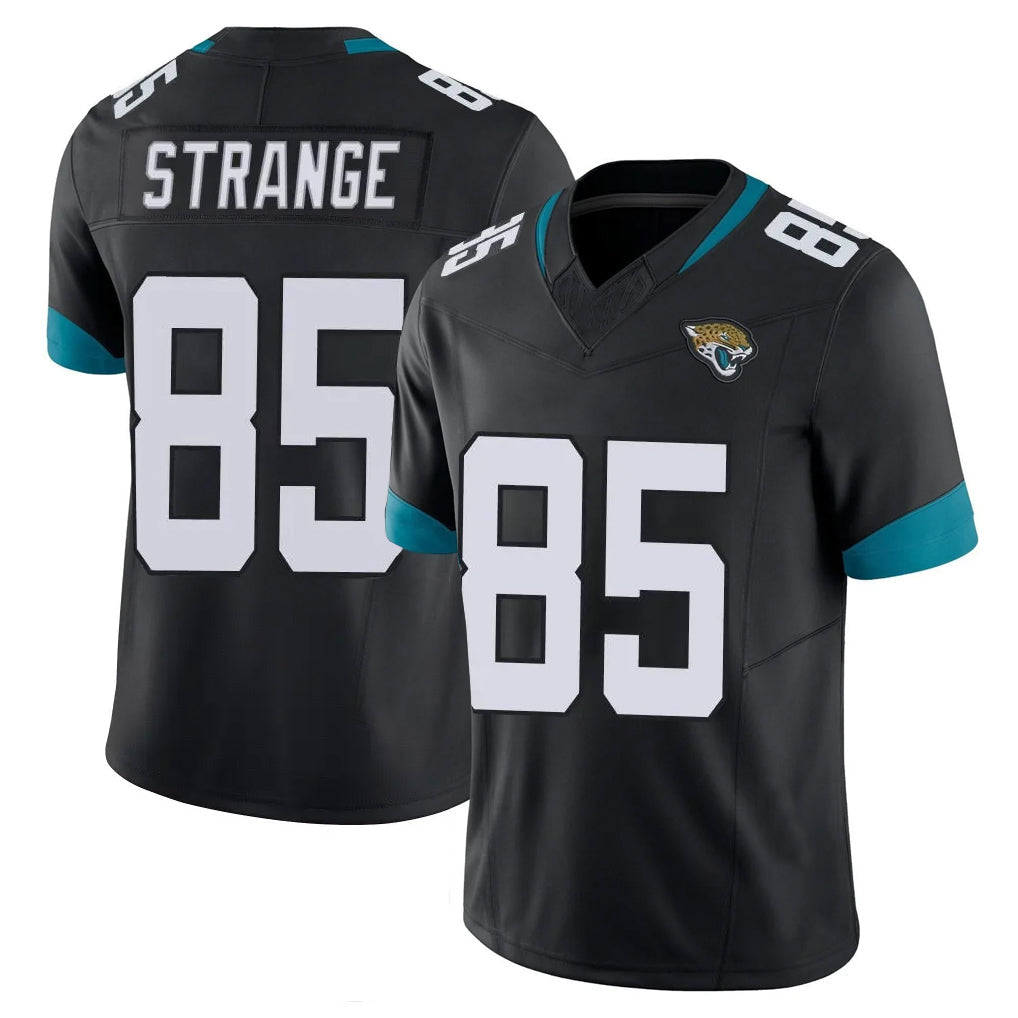 tocy J.Jaguars #85 Brenton Strange Player Black Vapor F.U.S.E. Limited Home Game Stitched Jerseys
