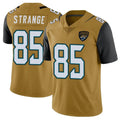tocy J.Jaguars #85 Brenton Strange Player Gold Vapor Limited Home Game Stitched Jerseys