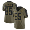 tocy J.Jaguars #85 Brenton Strange Player Olive Salute To Service Limited Game Stitched Jerseys