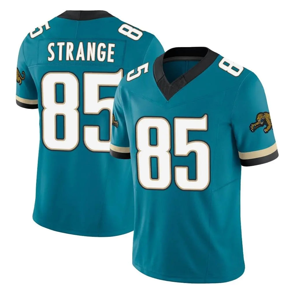 tocy J.Jaguars #85 Brenton Strange Player Teal Prowler Throwback Vapor F.U.S.E. Limited Home Game Stitched Jerseys