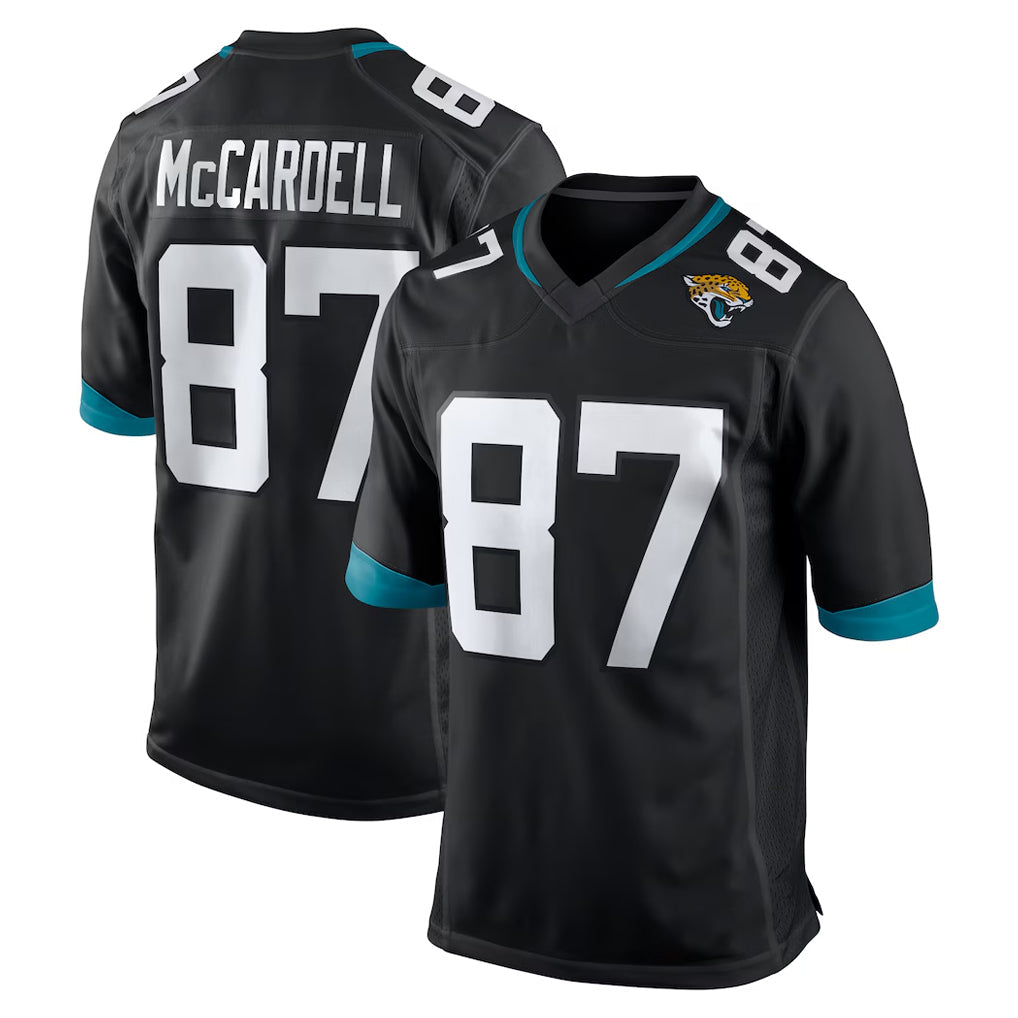tocy J.Jaguars #87 Keenan McCardell Player Black Home Game Stitched Jerseys