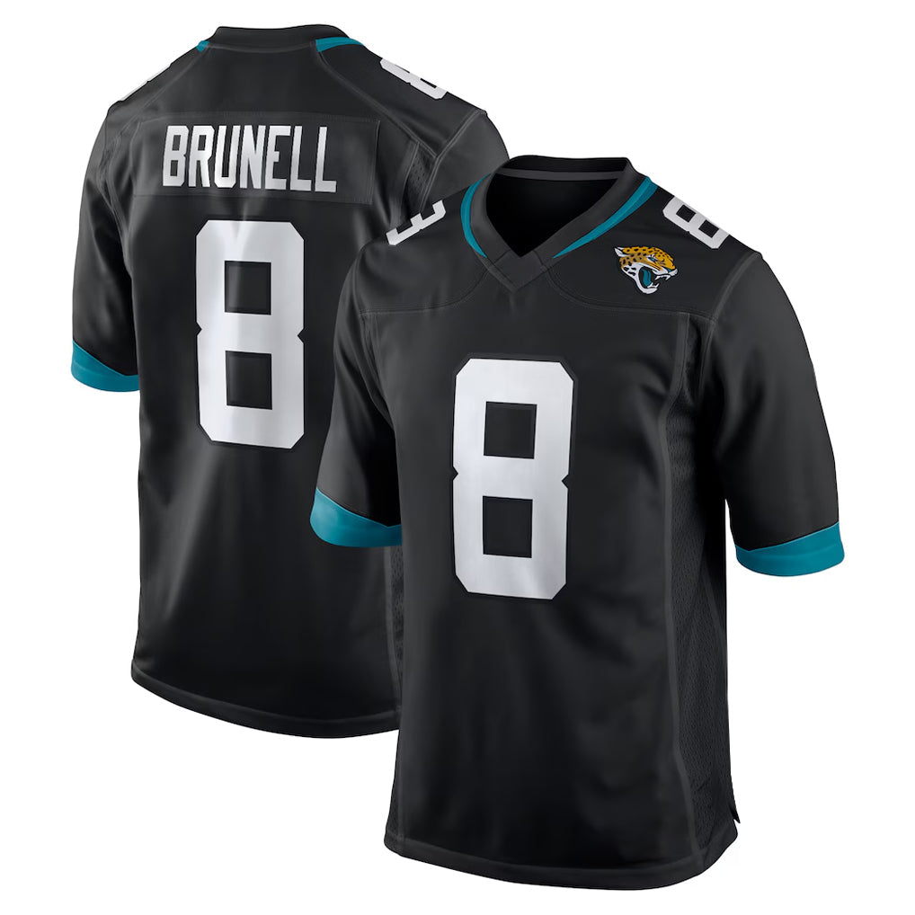 tocy J.Jaguars #8 Mark Brunell?Player Black Home Game Stitched Jerseys