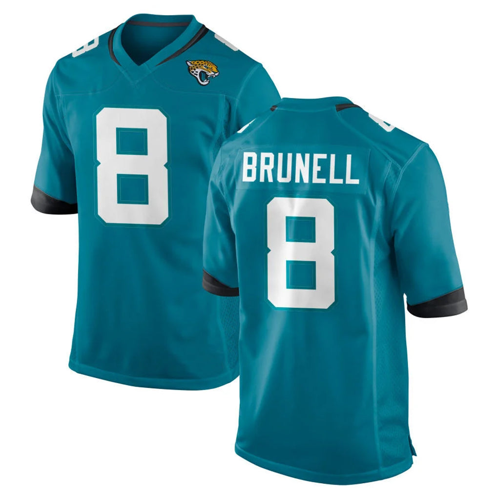 tocy J.Jaguars #8 Mark Brunell?Player Teal Home Game Stitched Jerseys