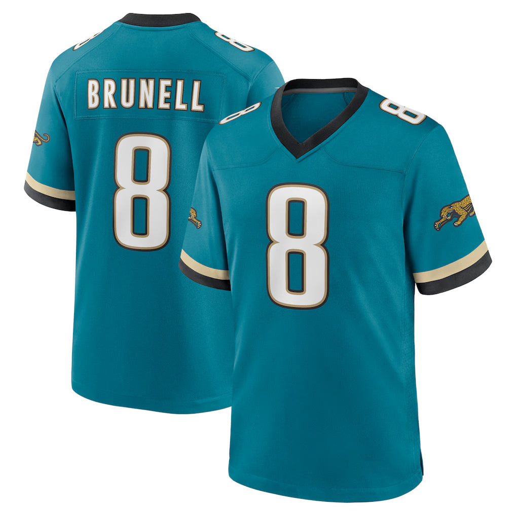 tocy J.Jaguars #8 Mark Brunell?Player Teal Prowler Throwback Limited Home Game Stitched Jerseys
