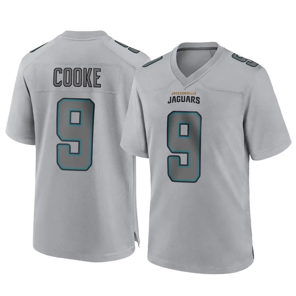 tocy J.Jaguars #9 Logan Cooke Player Gray Atmosphere Fashion Home Game Stitched Jerseys