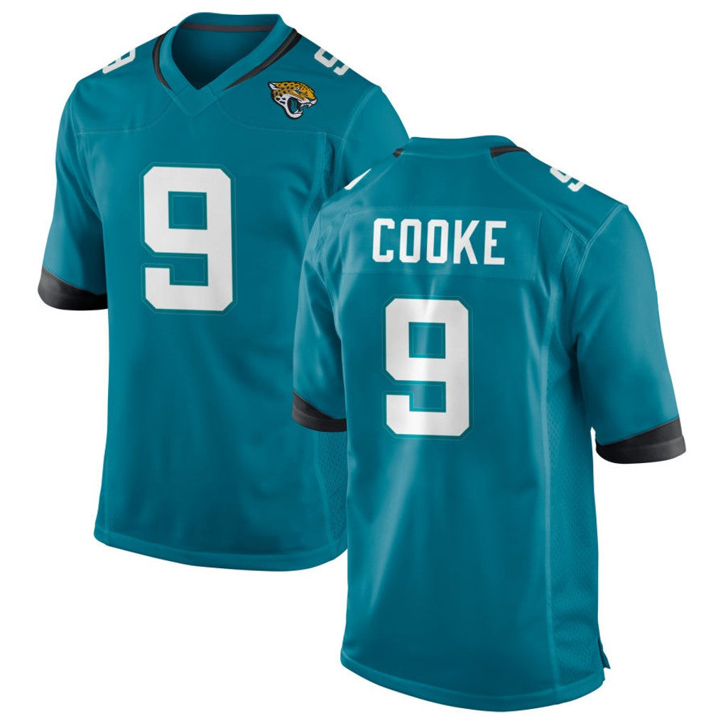 tocy J.Jaguars #9 Logan Cooke Player Teal Home Game Stitched Jerseys