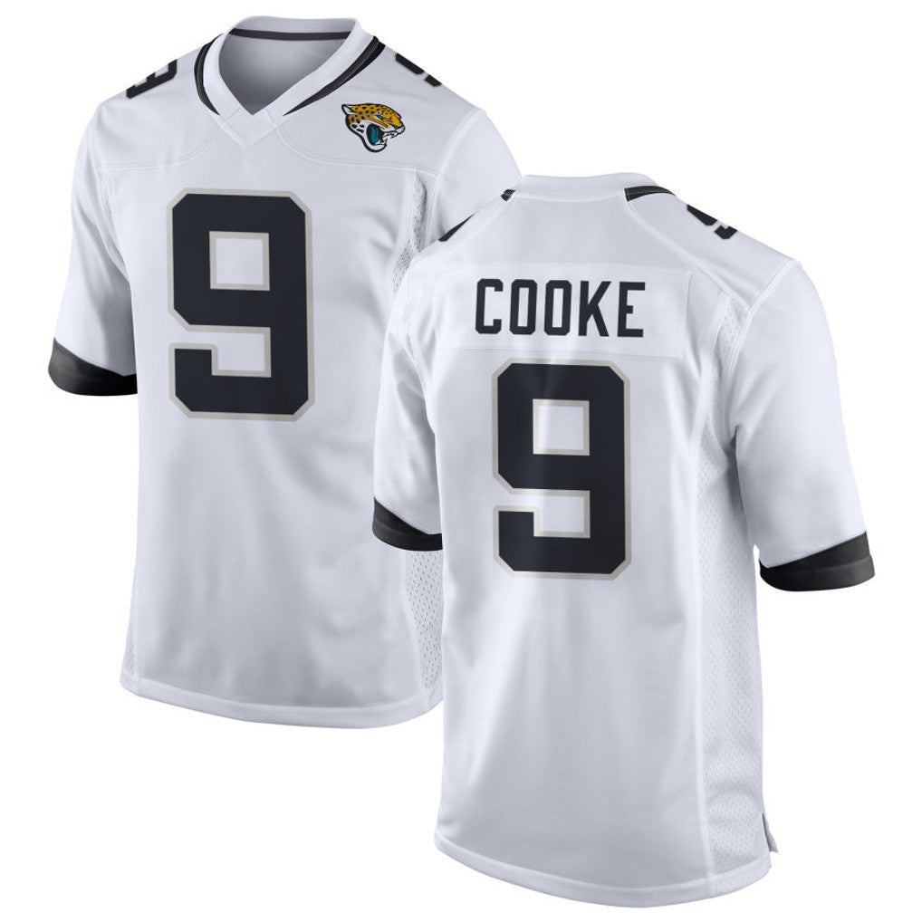tocy J.Jaguars #9 Logan Cooke Player White Home Game Stitched Jerseys