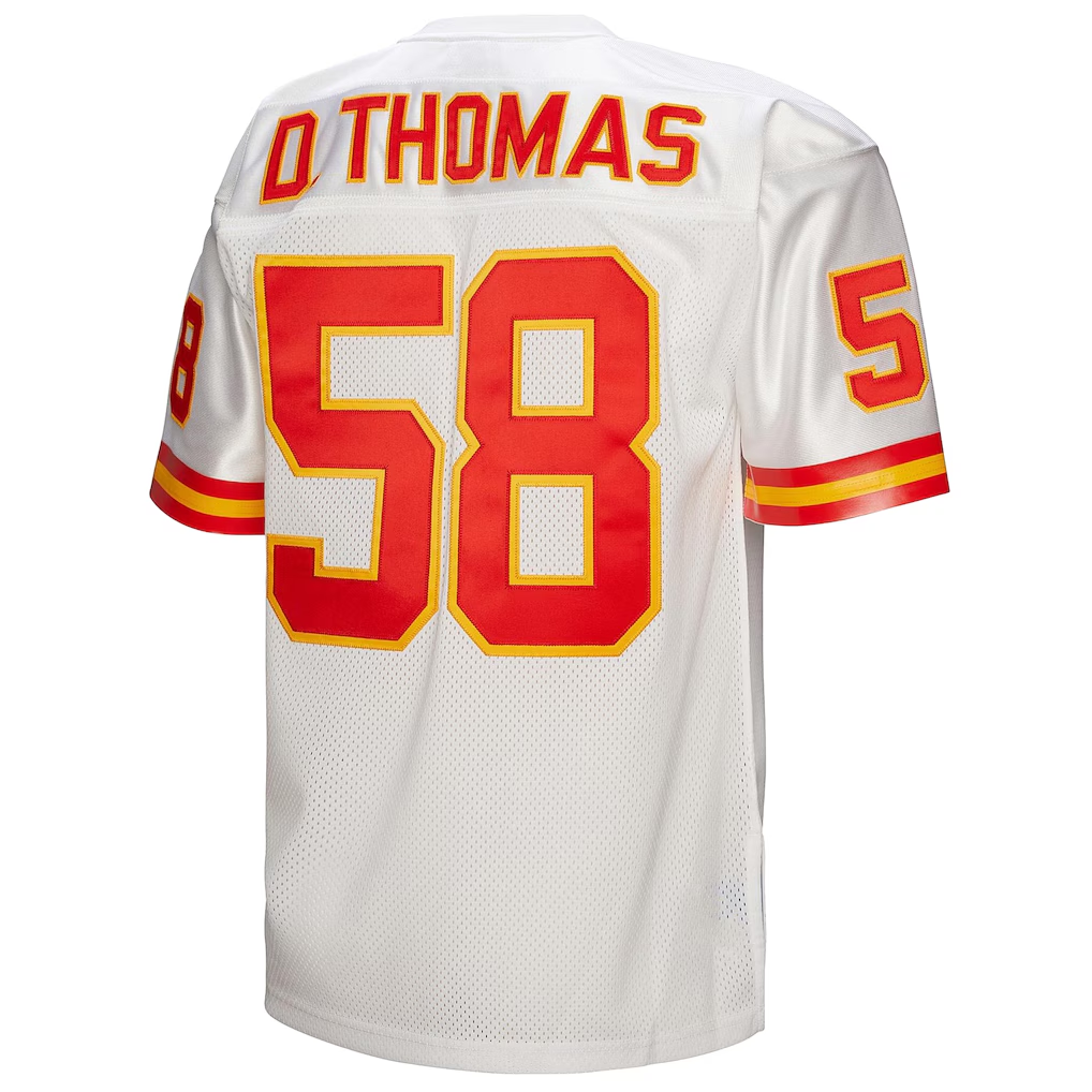 tocy KC.Chiefs 1994 #58 Derrick Thomas Mitchell & Ness White Authentic Throwback Retired Player Stitched Jerseys
