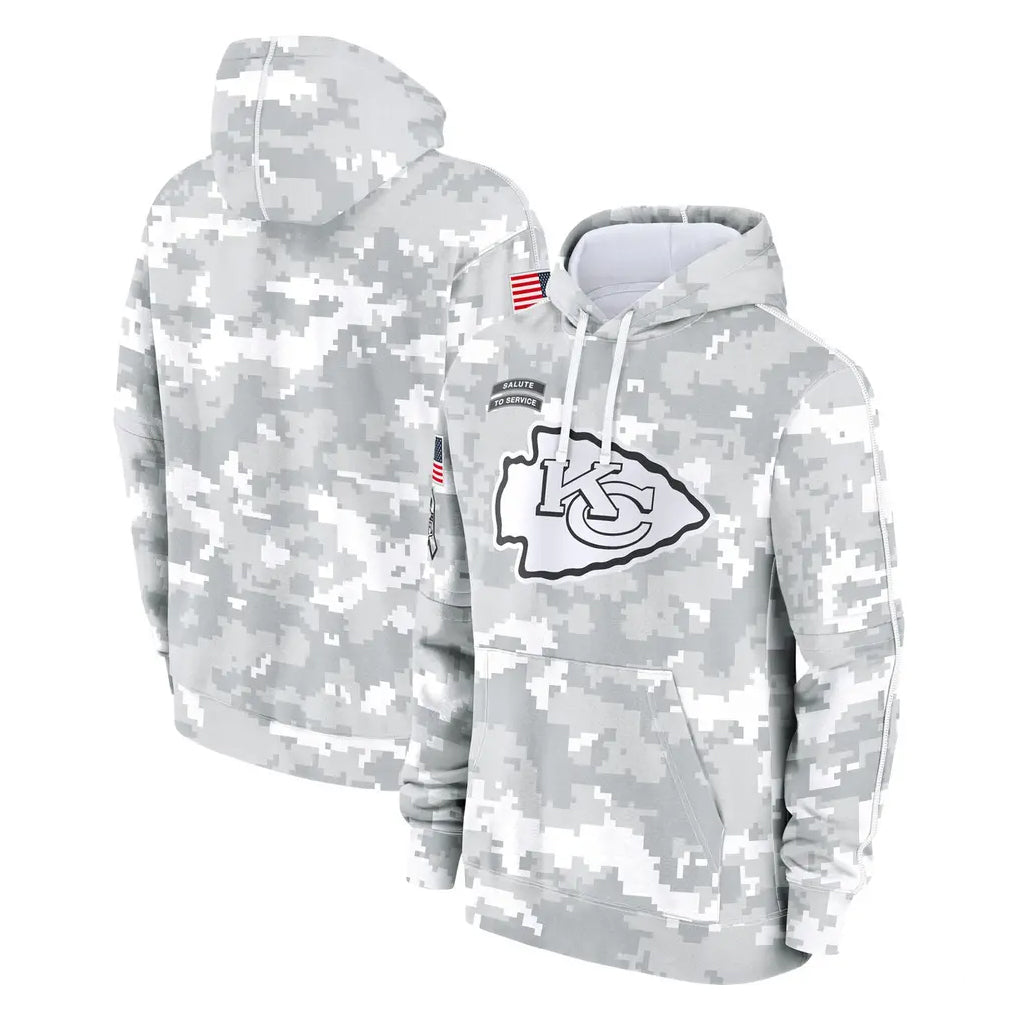 tocy KC.Chiefs Arctic Camo Salute to Service Hoodies Limited Game Blank Player Stitched Jerseys