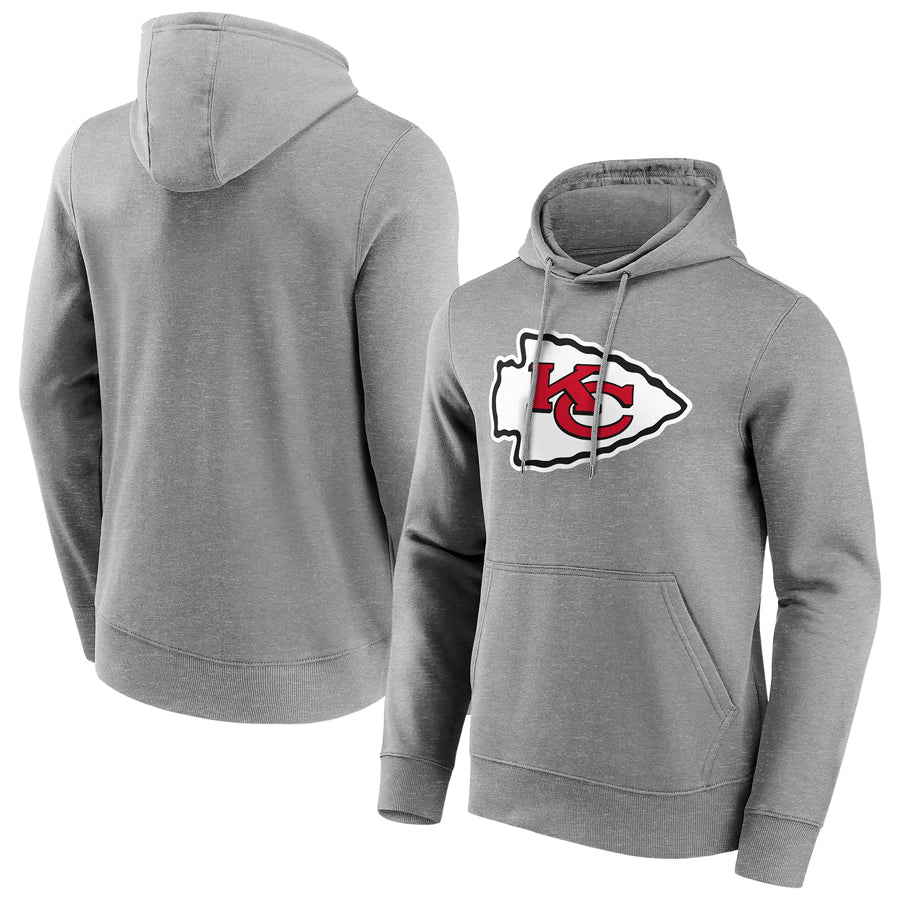 tocy KC.Chiefs Blank Player Gray Pullover Hoodie Stitched Jerseys