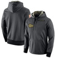 tocy KC.Chiefs Gray Salute to Service Hoodies Limited Game Blank Player Stitched Jerseys