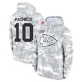 tocy KC.Chiefs #10 Isiah Pacheco Player Salute to Service Hoodies Stitched Jerseys