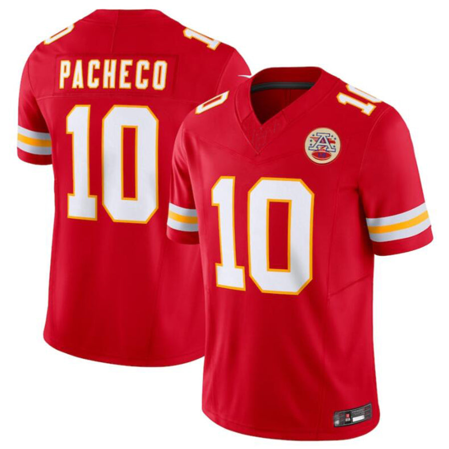 tocy KC.Chiefs #10 Isiah Pacheco Red Vapor F.U.S.E. Limited Jersey American Stitched Jersey
