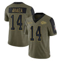 tocy KC.Chiefs #14 Matt Araiza Player Olive Salute To Service Limited Game Stitched Jerseys