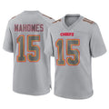 tocy KC.Chiefs #15 Patrick Mahomes Player Gray Atmosphere Fashion Game Stitched Jerseys