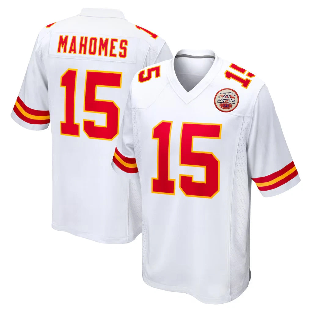 tocy KC.Chiefs #15 Patrick Mahomes Player White Home Game Stitched Jerseys