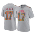 tocy KC.Chiefs #17 Alohi Gilman Player Gray Atmosphere Fashion Game Stitched Jerseys