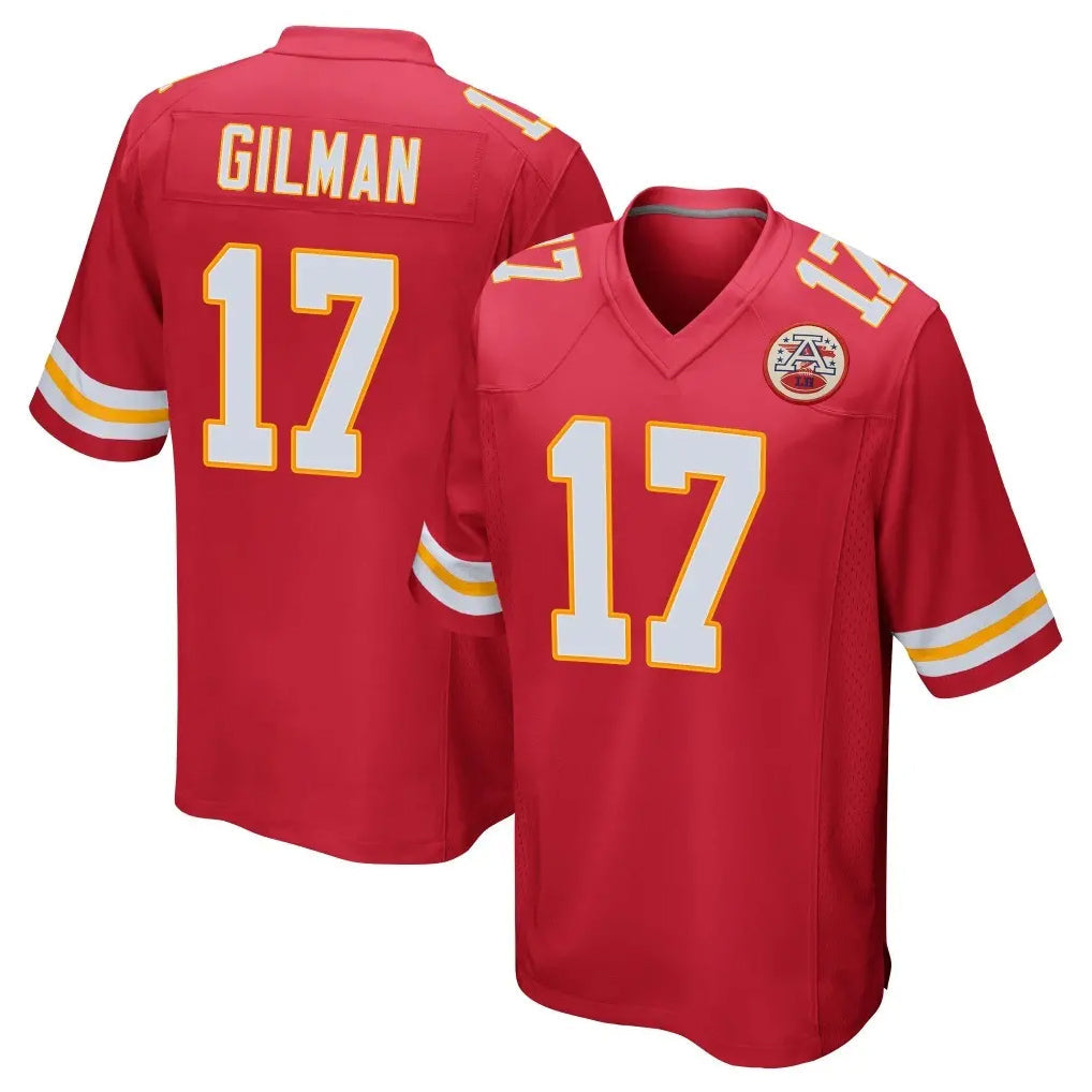 tocy KC.Chiefs #17 Alohi Gilman Player Red Home Game Stitched Jerseys