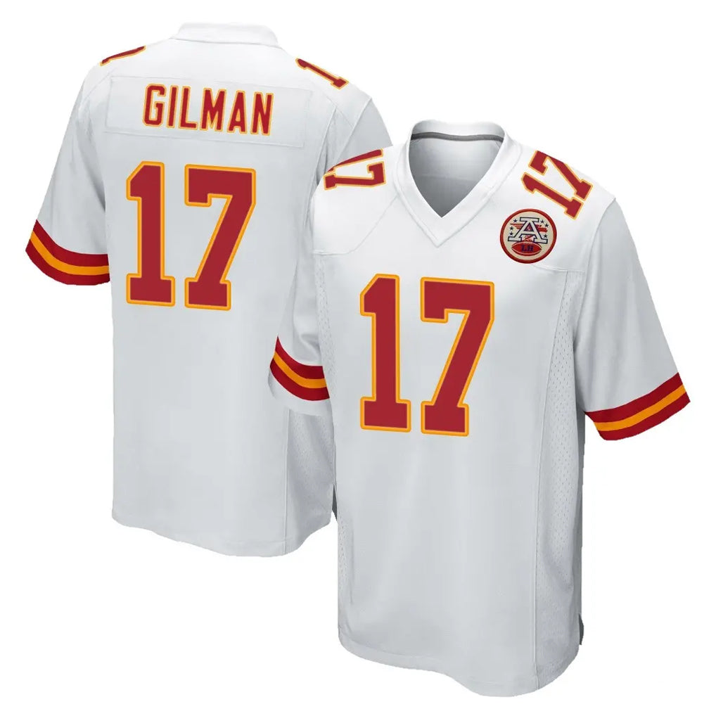 tocy KC.Chiefs #17 Alohi Gilman Player White Home Game Stitched Jerseys