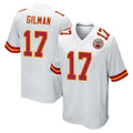 tocy KC.Chiefs #17 Alohi Gilman Player White Home Game Stitched Jerseys
