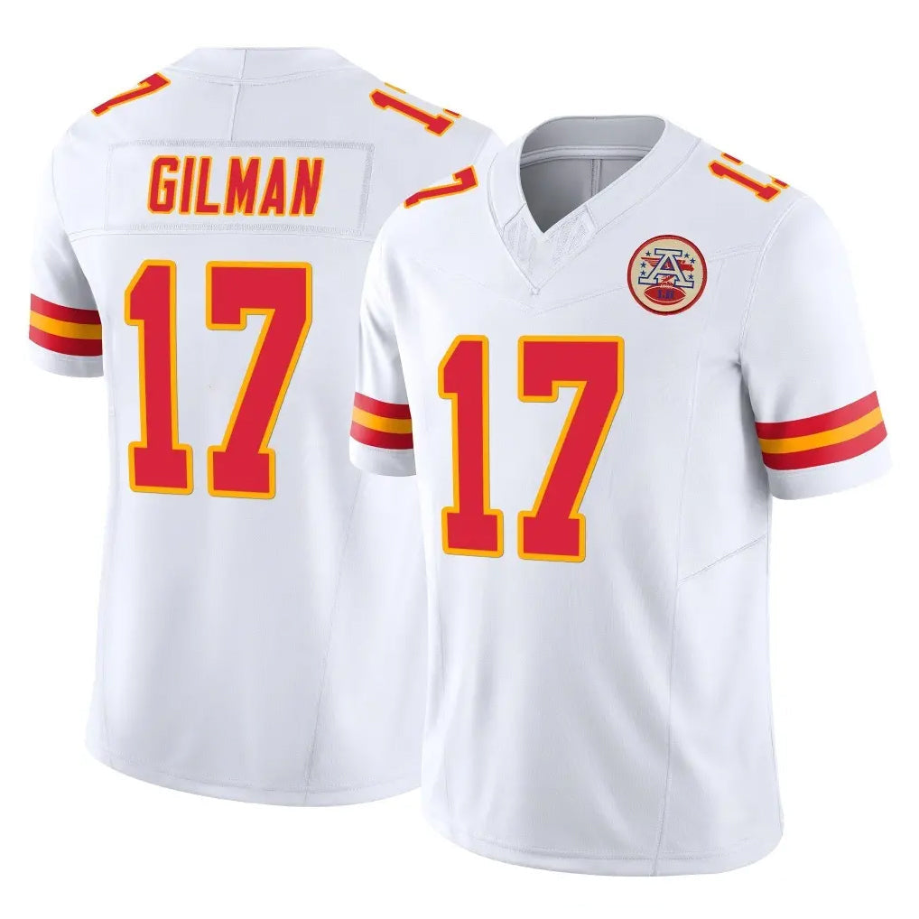 tocy KC.Chiefs #17 Alohi Gilman Player White Limited Vapor F.U.S.E. Home Game Stitched Jerseys