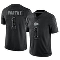 tocy KC.Chiefs #1 Xavier Worthy Player Black RFLCTV Limited Stitched Jerseys