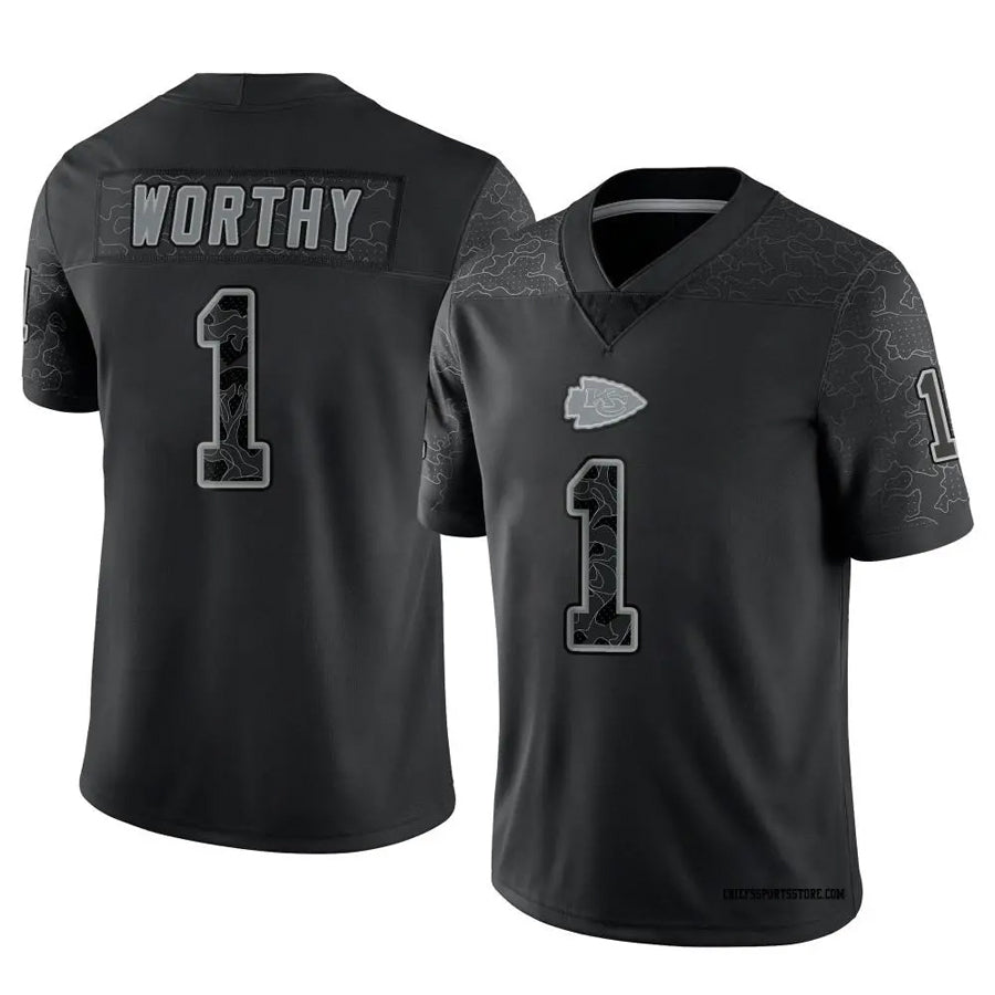 tocy KC.Chiefs #1 Xavier Worthy Player Black RFLCTV Limited Stitched Jerseys