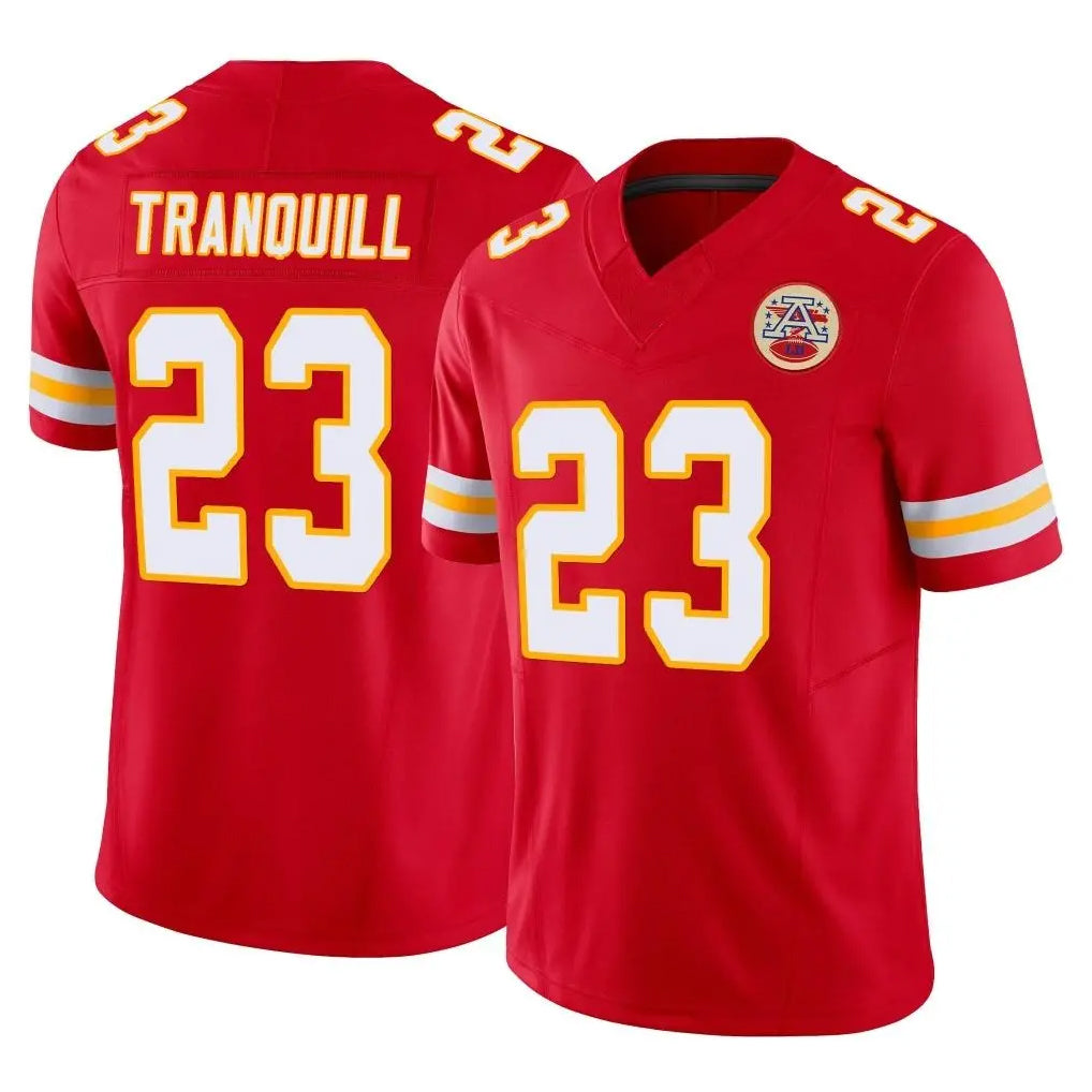 tocy KC.Chiefs #23 Drue Tranquill Player Red Limited Vapor F.U.S.E. Home Game Stitched Jerseys