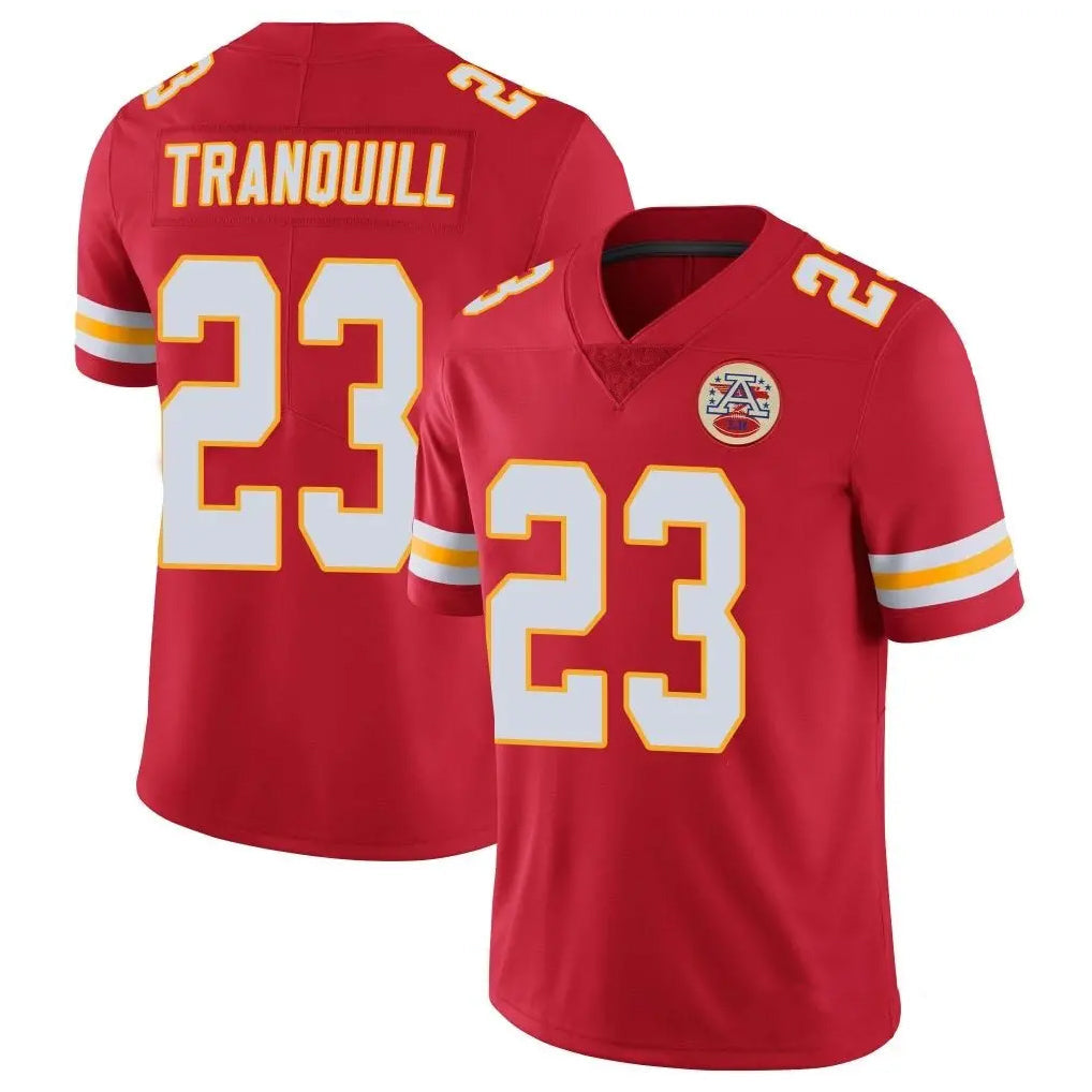 tocy KC.Chiefs #23 Drue Tranquill Player Red Limited Vapor Untouchable Home Game Stitched Jerseys