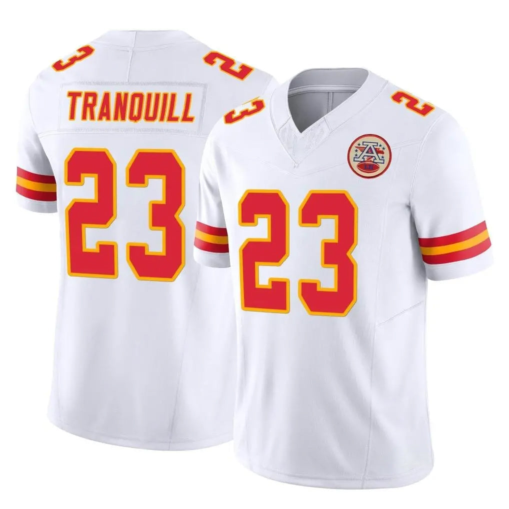 tocy KC.Chiefs #23 Drue Tranquill Player White Limited Vapor F.U.S.E. Home Game Stitched Jerseys