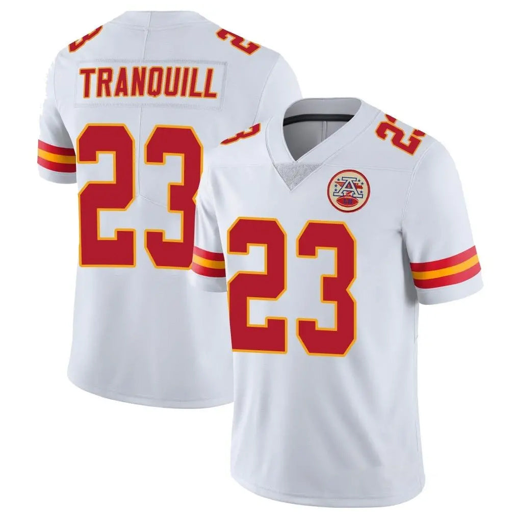 tocy KC.Chiefs #23 Drue Tranquill Player White Limited Vapor Untouchable Home Game Stitched Jerseys