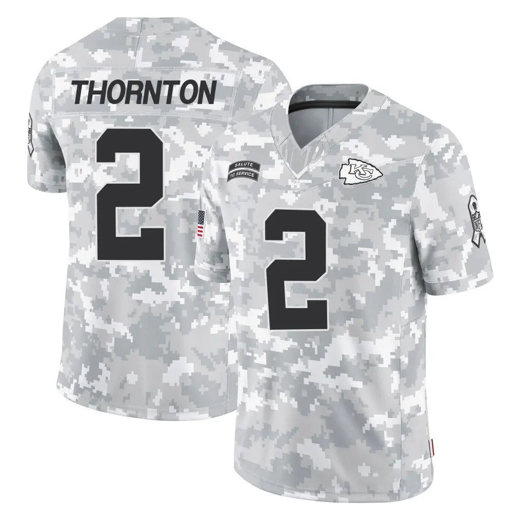 tocy KC.Chiefs #2 Tyquan Thornton Player Arctic Camo Salute To Service Limited Game Stitched Jerseys