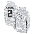 tocy KC.Chiefs #2 Tyquan Thornton Player Arctic Camo Salute to Service Hoodies Limited Game Stitched Jerseys