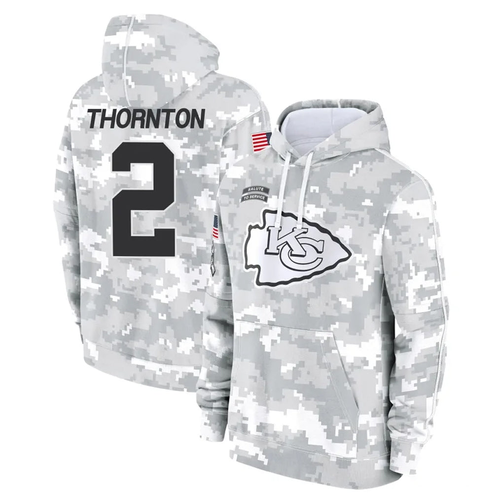 tocy KC.Chiefs #2 Tyquan Thornton Player Arctic Camo Salute to Service Hoodies Limited Game Stitched Jerseys