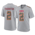 tocy KC.Chiefs #2 Tyquan Thornton Player Gray Atmosphere Fashion Game Stitched Jerseys