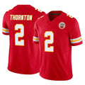 tocy KC.Chiefs #2 Tyquan Thornton Player Red Limited Vapor F.U.S.E. Home Game Stitched Jerseys