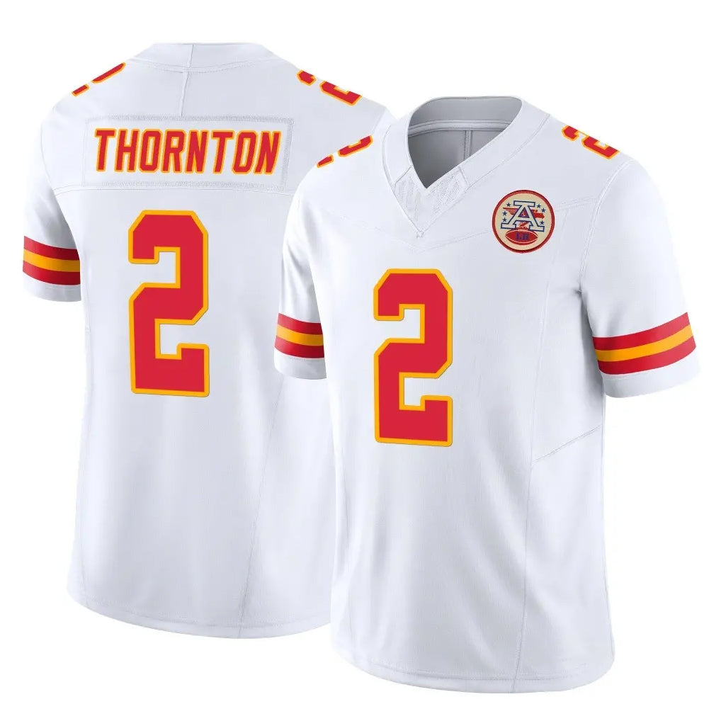tocy KC.Chiefs #2 Tyquan Thornton Player White Limited Vapor F.U.S.E. Home Game Stitched Jerseys