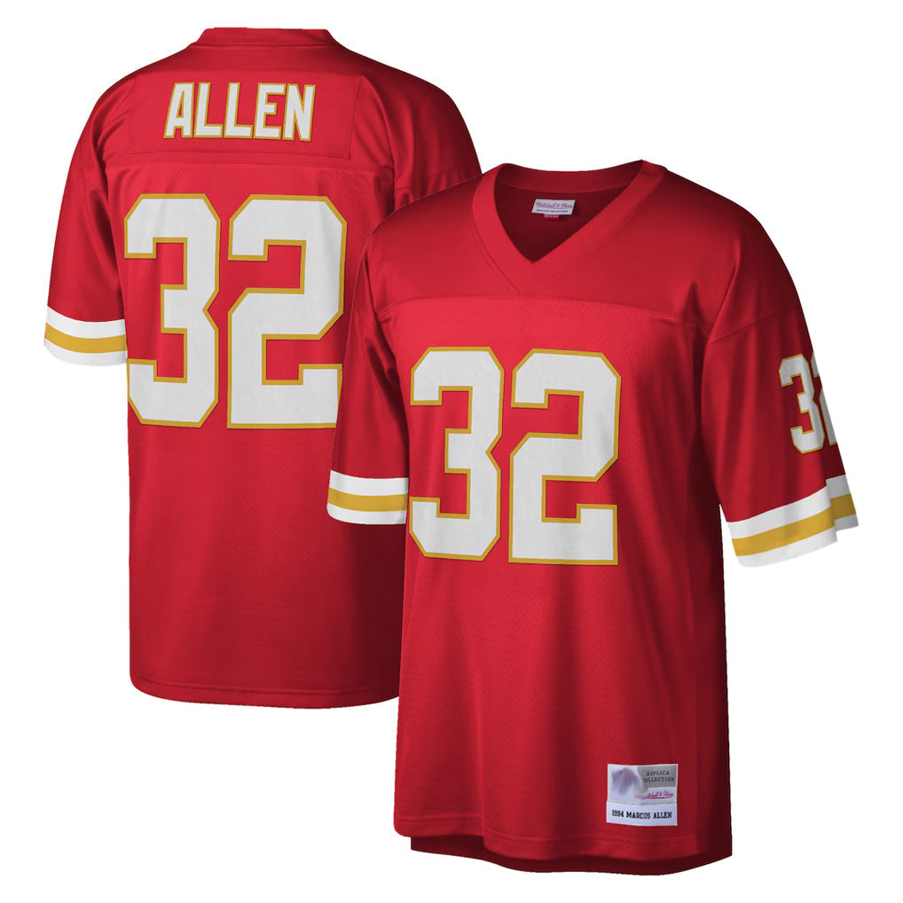 tocy KC.Chiefs #32 Marcus Allen Player Red Mitchell & Ness Legacy Replica Stitched Jerseys