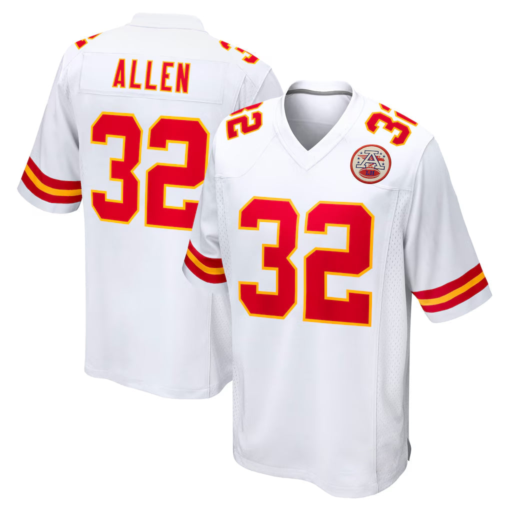 tocy KC.Chiefs #32 Marcus Allen Player White Home Game Stitched Jerseys