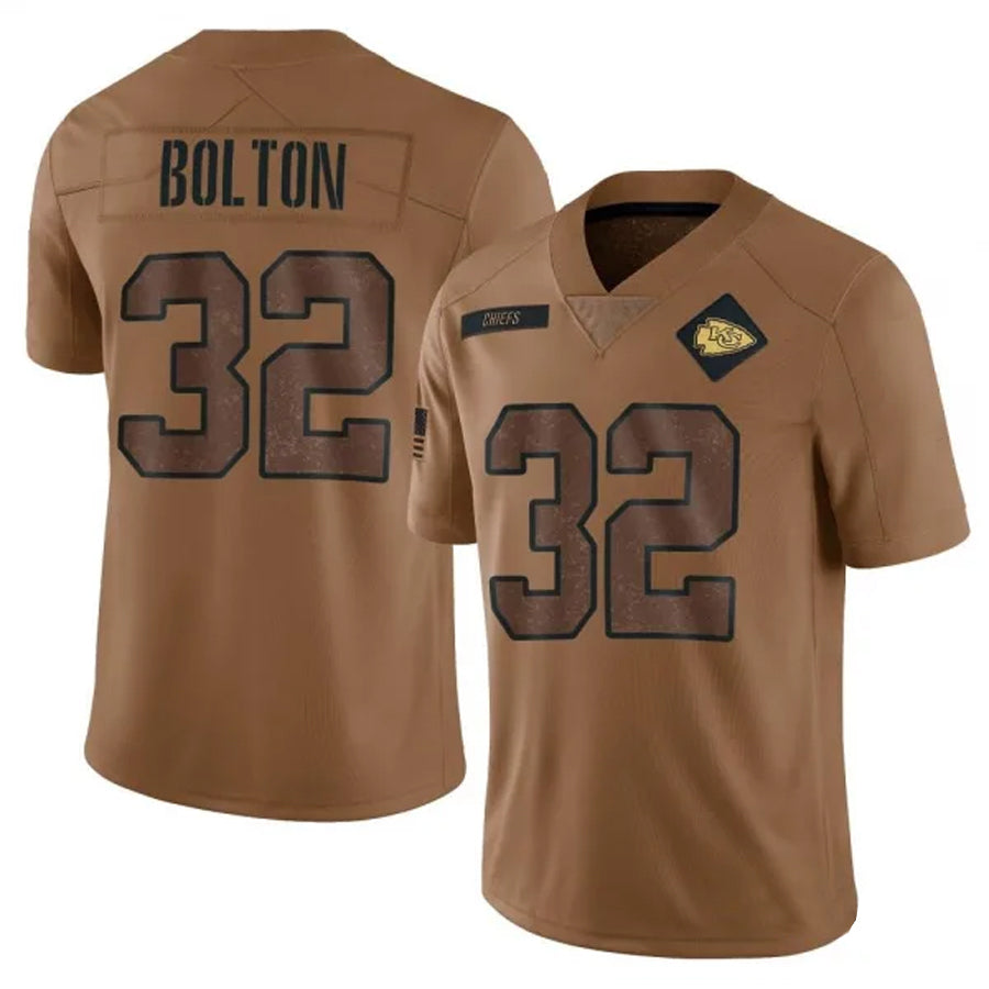tocy KC.Chiefs #32 Nick Bolton Player Brown Salute To Service Limited Stitched Jerseys