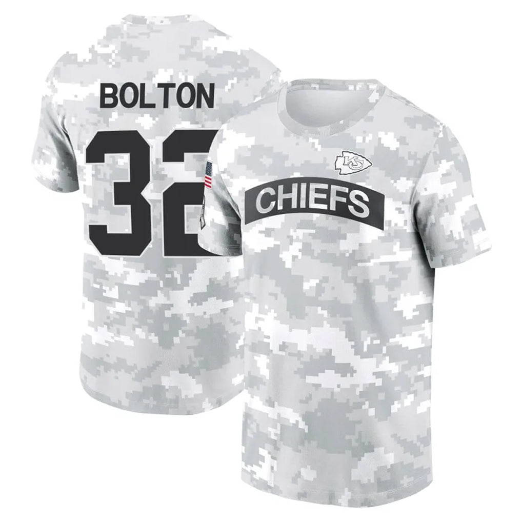 tocy KC.Chiefs #32 Nick Bolton Player Salute to Service Hoodies & T-Shirts Stitched Jerseys